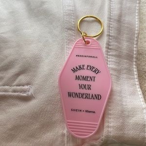 Pink keychain $ pin